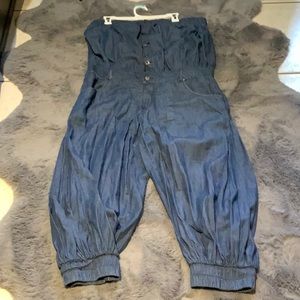 Denim Tank Top Jumpsuit